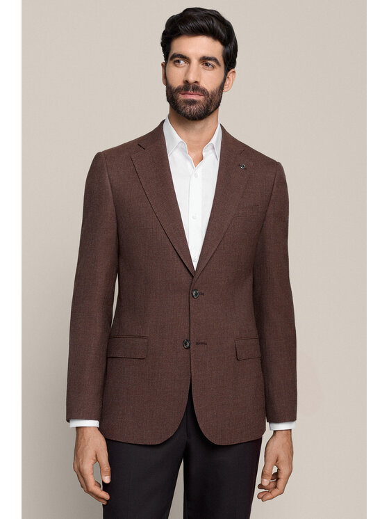 Lancerto Lancerto Marynarka Potenza MA073226000003 Brązowy Regular Fit