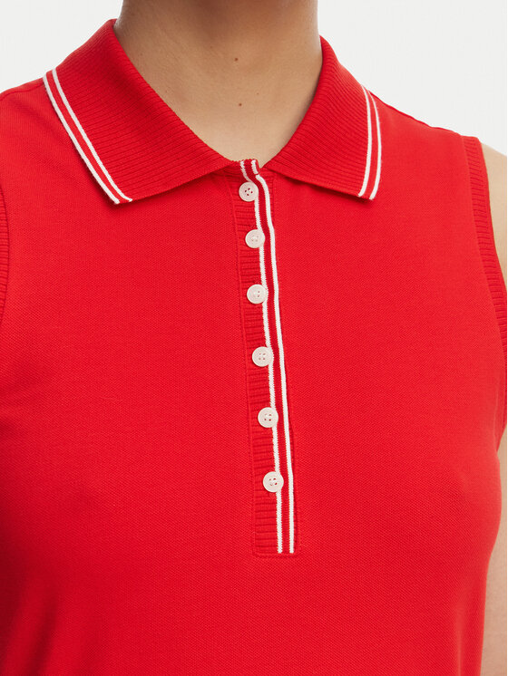 Tommy Hilfiger Tommy Hilfiger Hétköznapi ruha 1985 Pleated WW0WW49621 Piros Regular Fit
