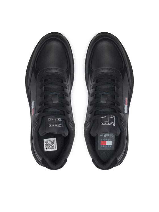 Tommy Jeans Tommy Jeans Laisvalaikio batai Runner EM0EM01445 Juoda