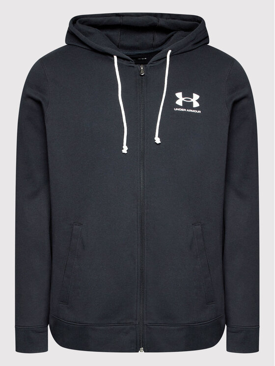 Under Armour Under Armour Μπλούζα Rival Terry Full-Zip 1370409 Μαύρο Loose Fit
