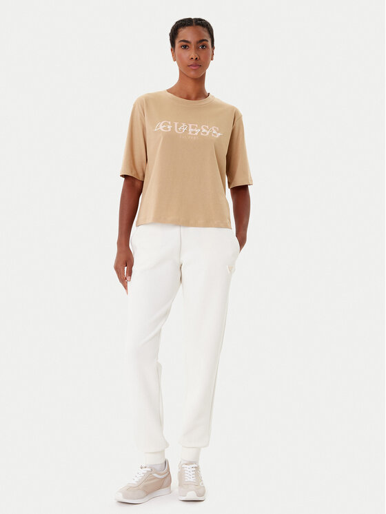 Guess Guess T-särk V5YI02 I3Z14 Beež Boxy Fit