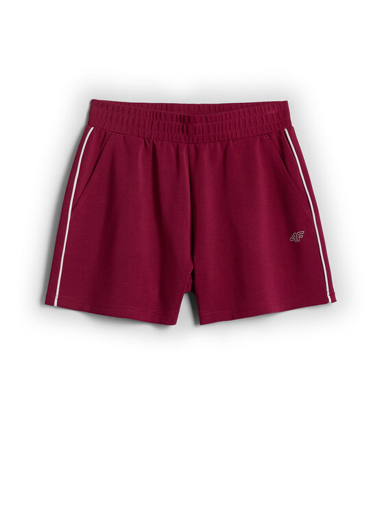 4F 4F Szorty sportowe COURT SOCIETY Bordowy Regular Fit