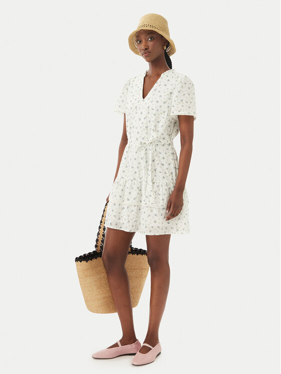 Vero Moda Vero Moda Každodenní šaty Trine 10342726 Bílá Regular Fit