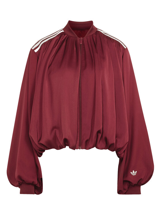 adidas adidas Суитшърт Satin Pleated Track Top LG4080 Бордо Relaxed Fit