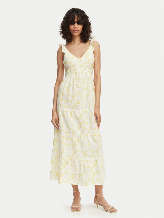 Vero Moda Vero Moda Sukienka letnia Dichte 10341603 Żółty Regular Fit