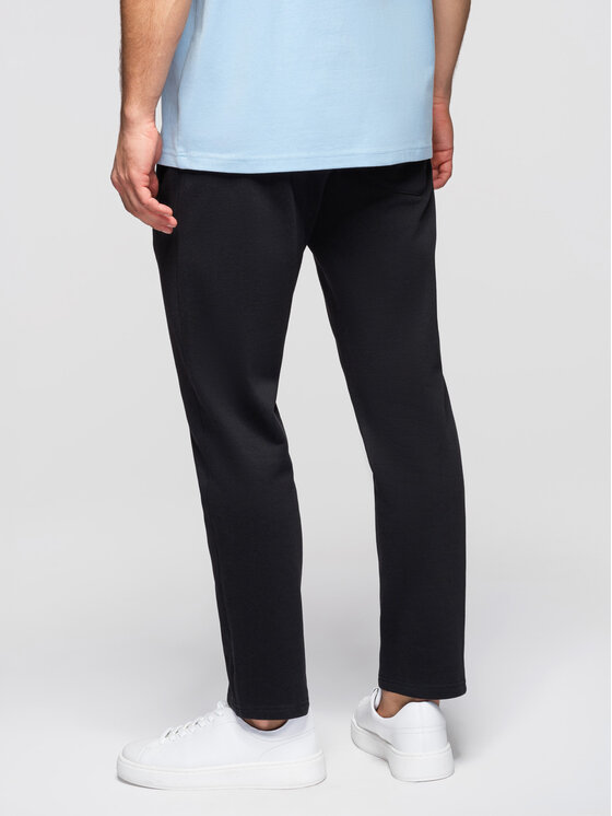 Ombre Ombre Spodnie dresowe OM-PABS-0304 Czarny Slim Fit