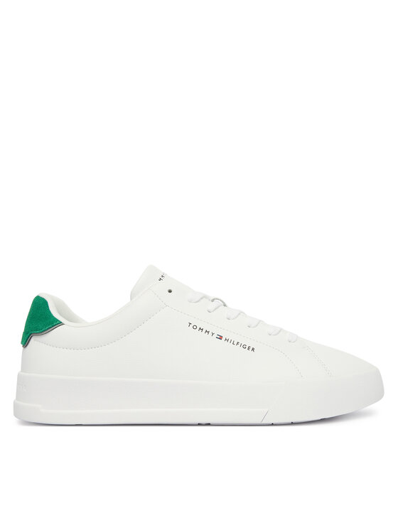 Tommy Hilfiger Tommy Hilfiger Sneakersy Th Court Lth Detail Ess FM0FM05367 Bílá