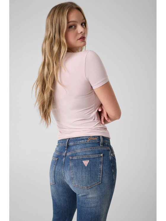 Guess Guess T-Shirt 183552 Fialová Classic Fit