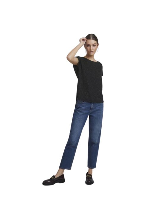 ICHI ICHI T-shirt Maglia ihrebel ss6 Nero Regular Fit
