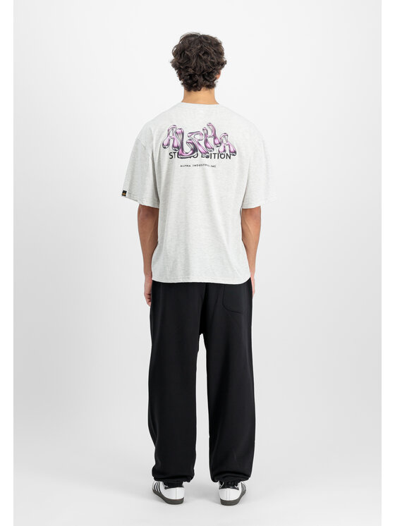Alpha Industries Alpha Industries T-Shirt Studio Edition Backprint T-Shirt Szary Loose Fit