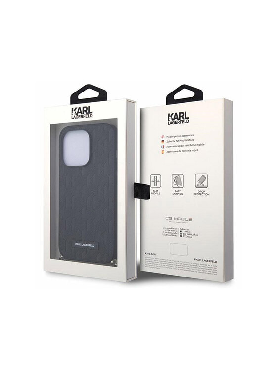 KARL LAGERFELD KARL LAGERFELD Etui na telefon Monogram Chain Czarny