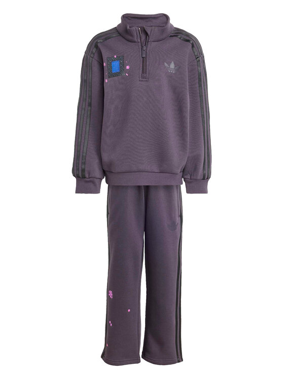 adidas adidas Tepláková súprava Minecraft KC6834 Fialová Loose Fit
