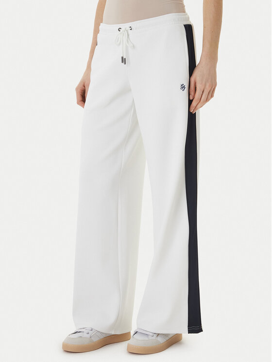 Guess Jeans Pantaloni trening W6GBB6 KB212 Alb Relaxed Fit