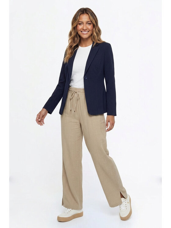 FIGL FIGL Marynarka M1339 Granatowy Fitted Fit