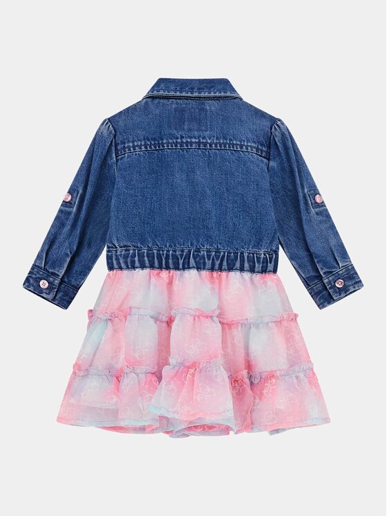 Guess Kids Guess Kids Sukienka 175869 Niebieski Classic Fit