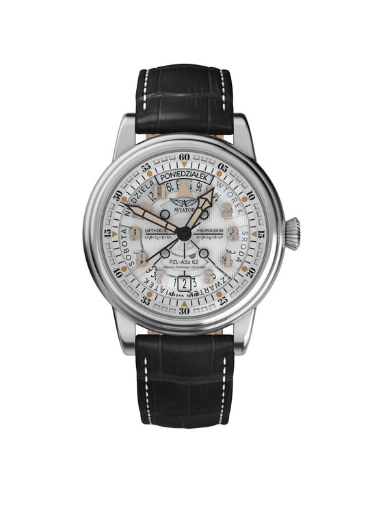 Aviator Aviator Zegarek V.3.36.0.293.4 PL Czarny