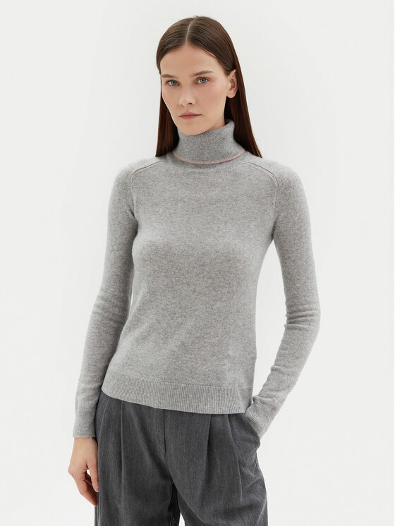 Motivi Motivi Krekls ar augstu apkakli M5946000944N Pelēks Slim Fit