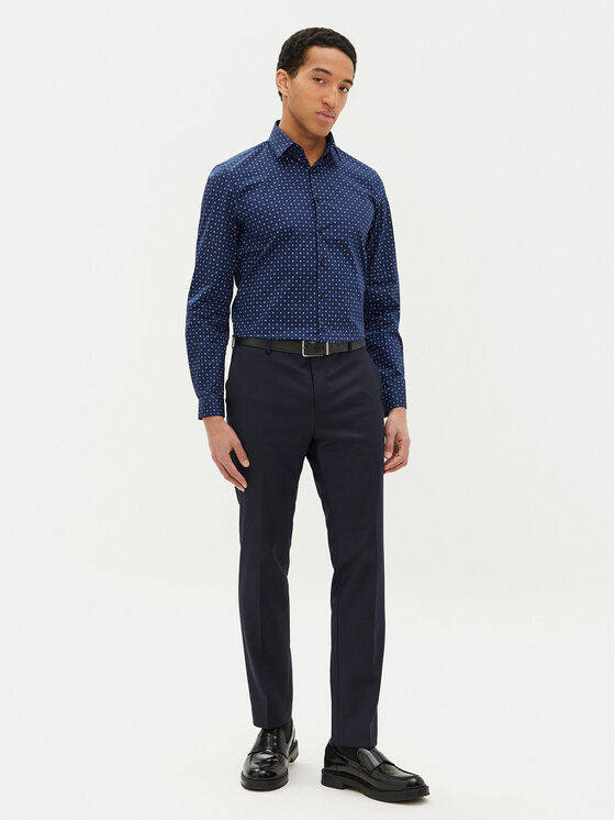 Calvin Klein Calvin Klein Koszula K10K114313 Granatowy Slim Fit