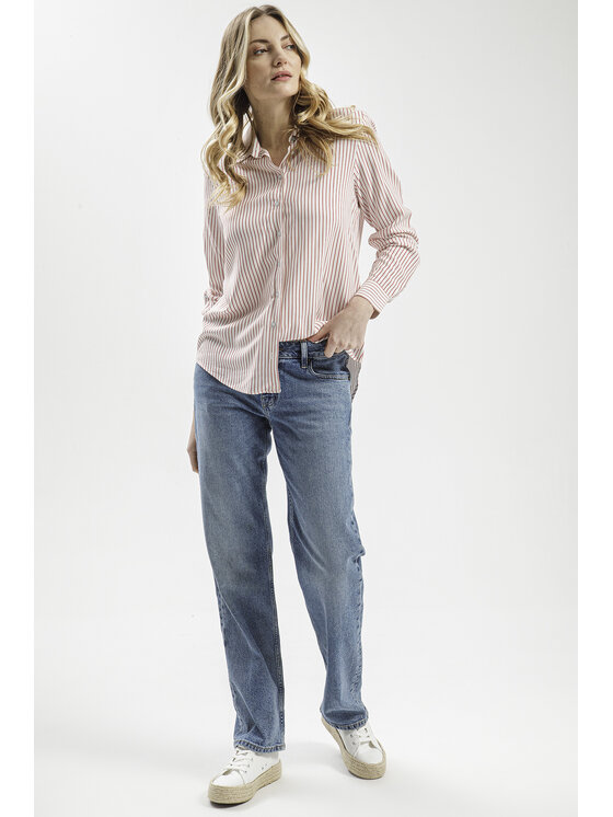 Cross Jeans Cross Jeans Koszula 75427-007 Czerwony Regular Fit