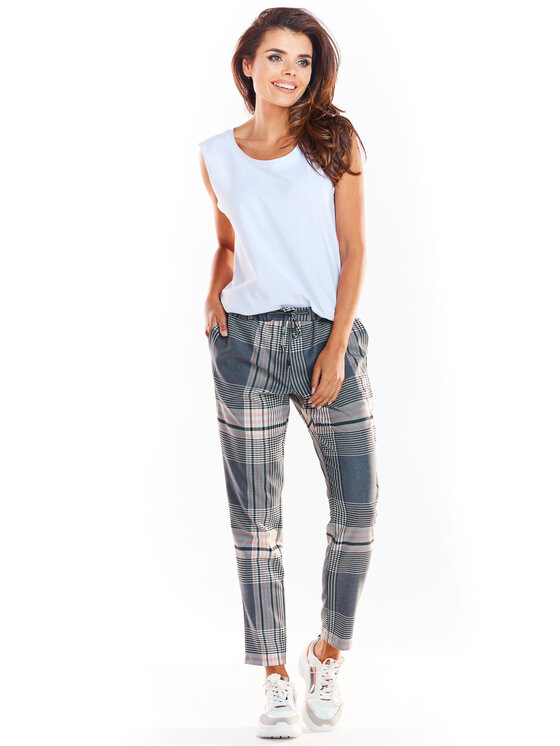 Awama Awama Spodnie damskie A336 Kolorowy Basic Fit
