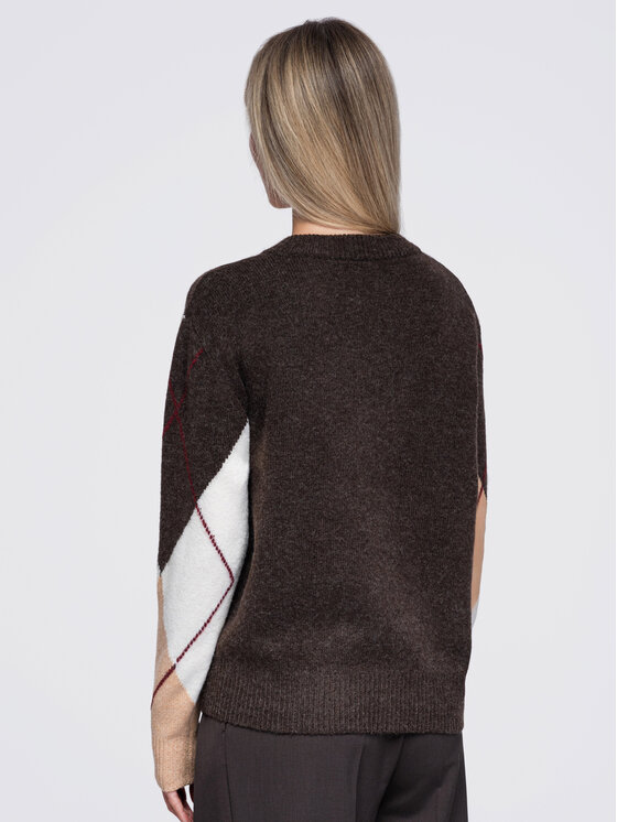 Ombre Ombre Svetr OW-SW-E0038 Hnědá Regular Fit