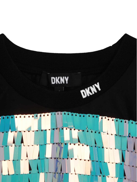 DKNY DKNY Bluzka D35S89 S Czarny Regular Fit