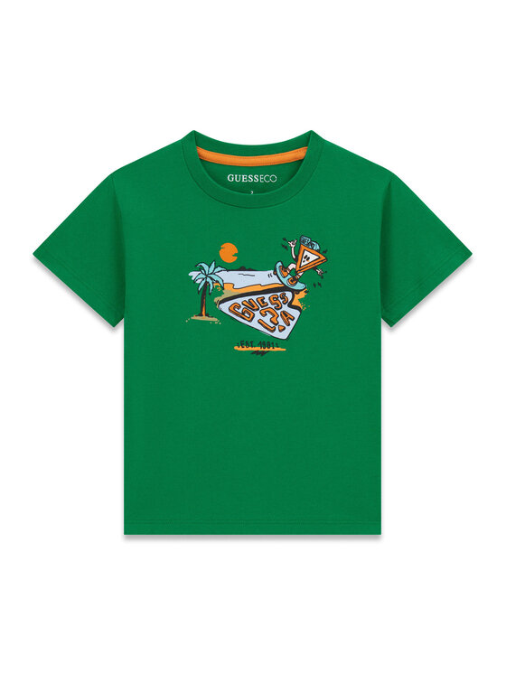 Guess Tricou N6GI12 K8HM4 Verde Regular Fit