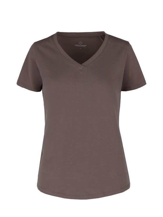 Volcano Volcano T-Shirt T-LEA Fioletowy Regular Fit