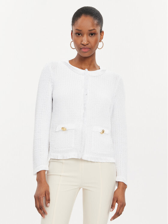Luisa Spagnoli Luisa Spagnoli Kardigan Conforto 58327 Bijela Regular Fit