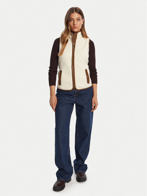 Barbour Barbour Prsluk LFL0055CR11 Écru Regular Fit