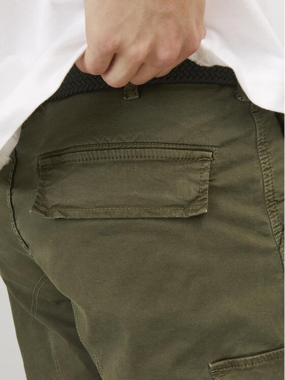 Jack & Jones Jack & Jones Szorty materiałowe Cole 12253122 Zielony Loose Fit