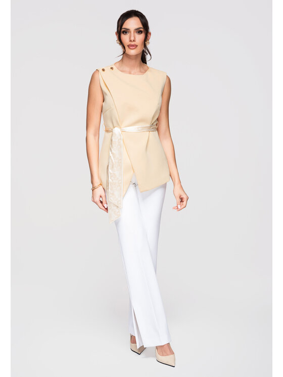 Ombre Ombre Halenka OW-TS-E0003 Žlutá Slim Fit