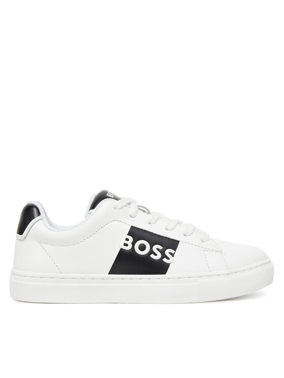 BOSS Sneakersy J51650 M Biela