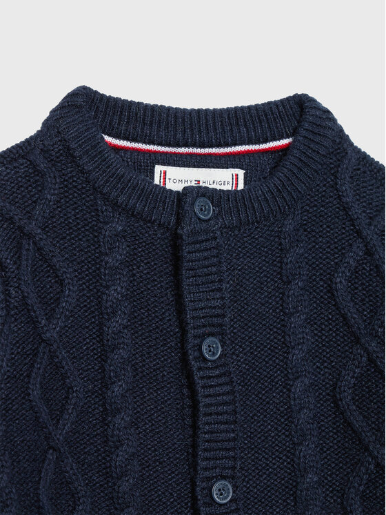 Tommy Hilfiger Tommy Hilfiger Komplet dziecięcy Baby Cable KN0KN01529 Granatowy Regular Fit