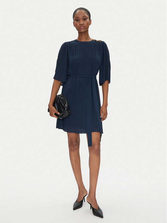 TWINSET TWINSET Koktel haljina 251TP2051 Tamnoplava Loose Fit