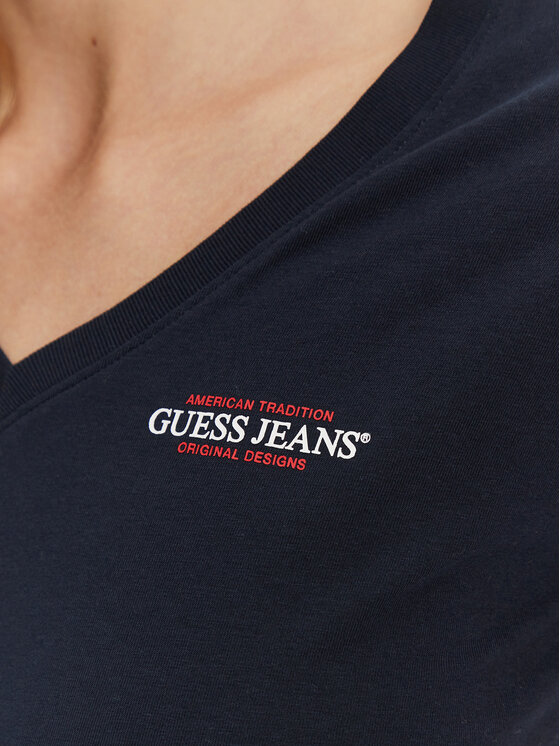 Guess Jeans Guess Jeans T-Shirt W4YI23 J1314 Dunkelblau Slim Fit