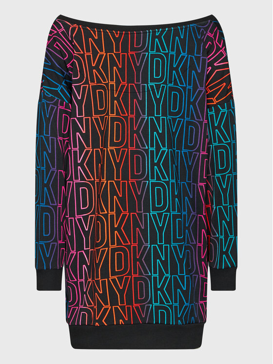 DKNY DKNY Trikotažinė suknelė YI2322601 Juoda Relaxed Fit