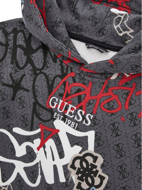 Guess Guess Mikina L5BQ04 KAD74 Sivá Regular Fit