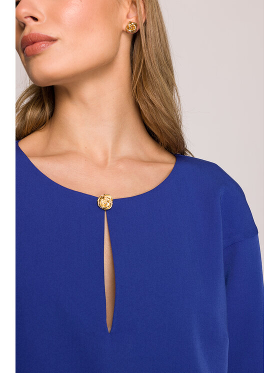 Stylove Stylove Večerní šaty S394 Modrá Premium Fit