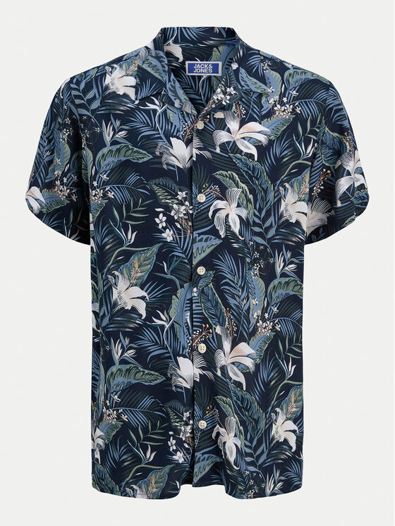 Jack&Jones Jack&Jones Košulja Jeff Tropical 12269119 Tamnoplava Relaxed Fit