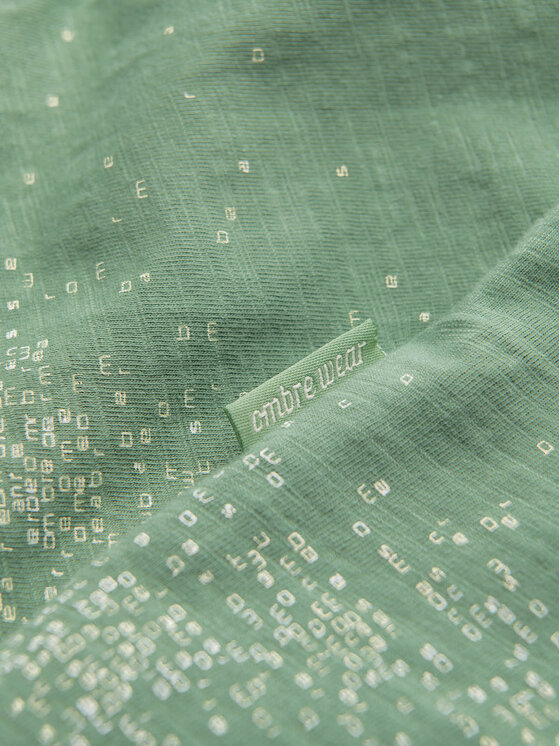 Ombre Ombre T-Shirt OM-TSFP-0179 Zelená Regular Fit