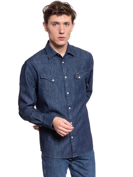 Wrangler Wrangler Camicia Western Shirt Blu Casual Fit