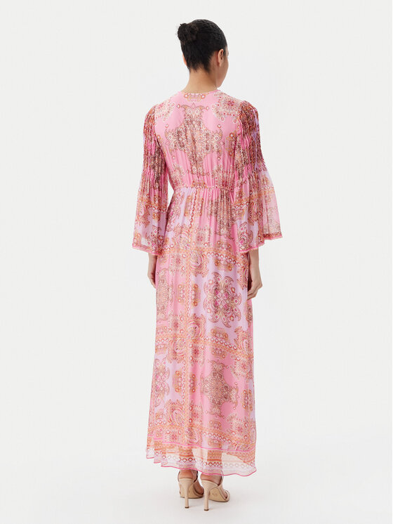 Hale Bob Hale Bob Vestito estivo with silk 4YAS616A Rosa Regular Fit