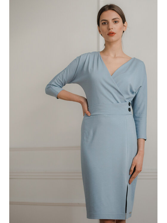 Lenitif Lenitif Vestito L086 Blu Regular Fit