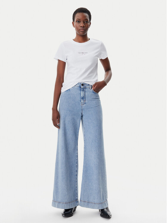 Calvin Klein Jeans Calvin Klein Jeans Tricou Gradient Monologo J20J225252 Alb Slim Fit