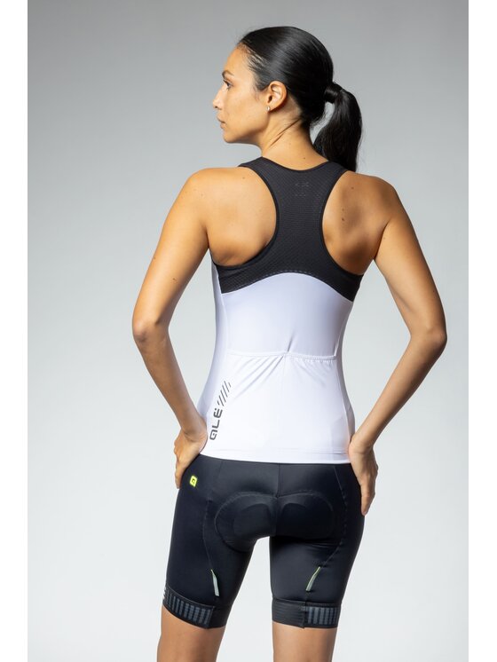 Alé Cycling Alé Cycling Koszulka rowerowa Solid Color Block Tank Top Biały Regular Fit