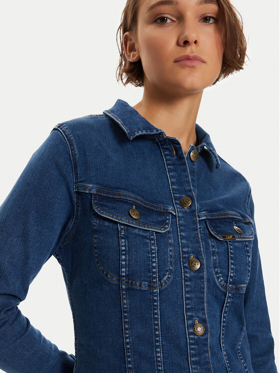 Lee Lee Дънкова рокля Rider 112355125 Син Slim Fit