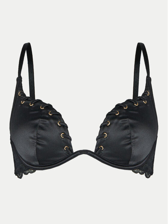 Hunkemöller Hunkemöller Nedrček s kostjo Cierra 300352 Črna