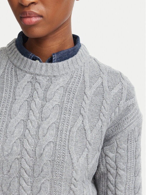 Tommy Hilfiger Tommy Hilfiger Megztinis WW0WW51396 Šviesiai pilka Regular Fit
