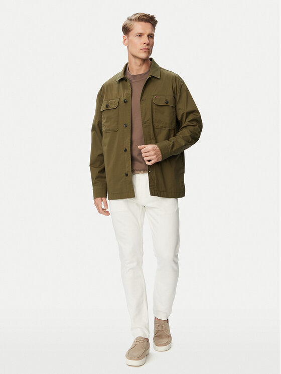Tommy Hilfiger Tommy Hilfiger Πουκαμισοτζάκετ Blend MW0MW43471 Σκούρο πράσινο Regular Fit